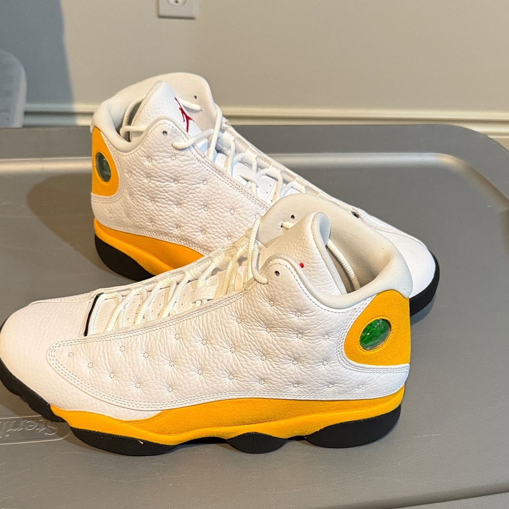 Jordan Men’s White and Yellow Athletic Shoes